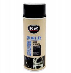 K2 Color Flex Gumi Spray Fekete Fényes 400ml Véd a karcolásoktól