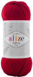 alize DÍVA FINE horgoló és kötőfonal - Piros - 106