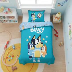  DISNEY Bluey gyerek, ovis ágyneműhuzat kék 100×135cm, 40×60 cm