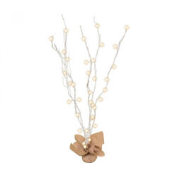  Világító 120 cm-es ágak, 40 db LED, fehér színű, ismétlődő időzítés, beltéri (KLB-120-WH)