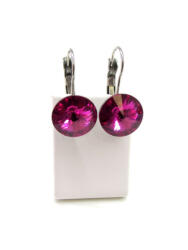 DIANA 12 mm-es fülbevaló (fuchsia lila) (3293873)