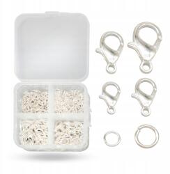Mixform Karabiner-Lobster kapocs és összekötő kerekek szett, Ezüst, 230db/szett (13WB32051)