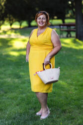 Bigy Sárga pöttyös ruha