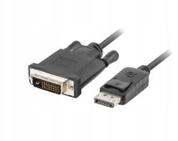 Lanberg DisplayPort kábel DVI-D(24+1) M/M 1m fekete (CA-DPDV-10CU-0010-BK)