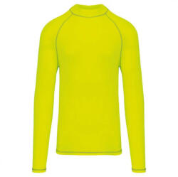 Proact PA4017 hosszú ujjú férfi sportpóló UV védelemmel Proact, Fluorescent Yellow-L (pa4017fye-l)