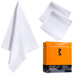 K&f Concept 3db mikroszálas törlőkendő, 15x15cm, száraz, fehér