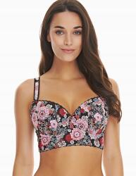 Freya Melltartó 75DD/34DD Retro Bloom Longline AA1454BLK (AA1454BLK)