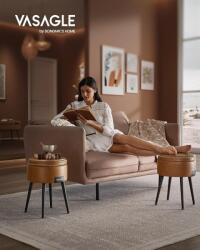 VASAGLE Tárolós puff Vasagle, karamell, 32x32x44 cm (LOM005K01-LR)