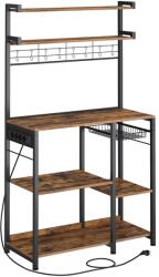 Vasagle Konyhai polc, Vasagle, barna, 90x40x165.5 cm (KKS031K11)