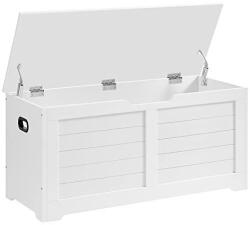 VASAGLE Tároló láda, Vasagle, LSB061T10, fehér, 100 x 40 x 46 cm (LSB061T10)
