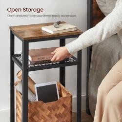 VASAGLE Éjjeliszekrény, Vasagle, Barna, 30x40x75 cm (LET75BXV1)