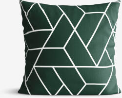 Goldea pamut párnahuzat - mozaik minta, sötétzöld alapon 50 x 60 cm
