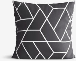 Goldea pamut párnahuzat - mozaik minta, sötétszürke alapon 50 x 70 cm