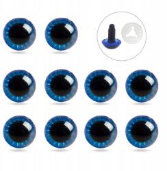 MIXFORM Játékszemek, stift és patent, műanyag, kék, 19.5mm, 10db (13WB31931)