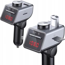 Decortrend Autós Adó Fm MP3 Usb Töltő 2.1A (Q18S-SILVER)