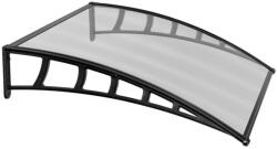 Promokasa Marchiza copertina policarbonat 150x120 cm, placi transparente, suporturi negre