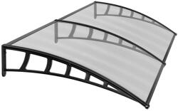Promokasa Marchiza copertina policarbonat 240x120 cm, placi transparente, suporturi negre
