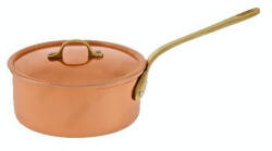AlmaCozinha Cratita din Cupru Ø22cm cu Capac si Maner din Bronz