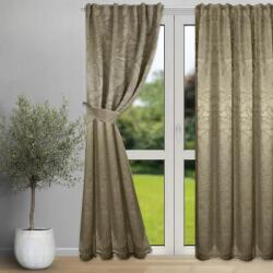 Flying Függöny nappaliba hálószoba teraszra 250x135 szalag Wawe bézs levélmintás (776)