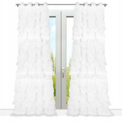  Fátyolfüggöny nappaliba fodros glamour 250x145 fehér (HILL503W)