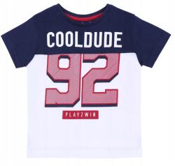 Primark Fehér-tengerészkék Cool póló 6-7 éveseknek, 122 cm (46970060607)