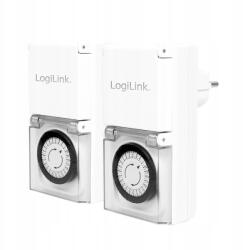 Logilink Időprogramozó Analóg IP44 Kültéri Időzítő 16 A Bekapcsoló 2 db (ET0006A)