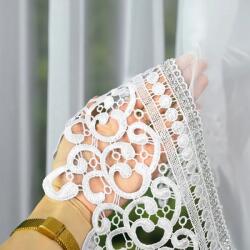  Gipsz fátyol függöny 145x400 függöny strassz fátyol gipsz 400x145 (L 385 145x400)