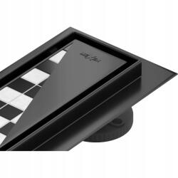 Mexen Flat 360° M13 2 az 1-ben forgó zuhanyfolyóka 100 cm, Fekete 1710100 (1710100-40)