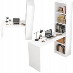 Muvu Számítógépasztal Modern Polcokkal Skandináv Ifjúsági Fehér (1015453)