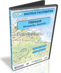  Digitális Térkép - Földrészek - Dél-Amerika, Ausztrália (13 térkép) (SLD912-E)