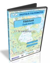  Digitális Térkép - Földrészek - Észak-Amerika (14 térkép) (SLD911-E)