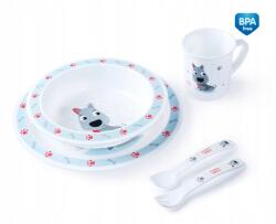 Canpol babies 4/401 Műanyag asztali szett Cute Animals kutyus kék (4/401)