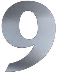 KĽUČKA Număr de casă descriptiv 120mm oțel inoxidabil č. 9 (566)
