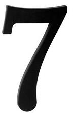 KĽUČKA Număr de casă 175mm negru "7 (617)