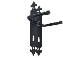  ROMANCE mâner negru pentru poartă 72mm cheie (2402)