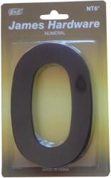 KĽUČKA Număr "0" fațadă 152mm negru mat (600)