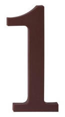  Număr de casă 175mm maro "1 (1061)