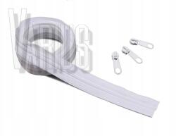  3 mm-es Fehér Spirális Cipzárszalag Zsinórral, 1 Méter Szalag 3 Varius Zárhúzó (taśma3)