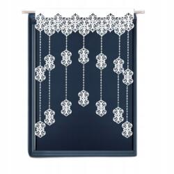 Dekorációs panel áttört fehér függöny ablakra gyöngyök 130x100 Glamour (646)