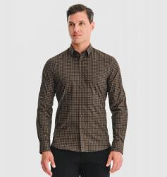 Pako lorente Vékony barna férfi ing geometrikus mintával Pako Lorente 3XL-es méret