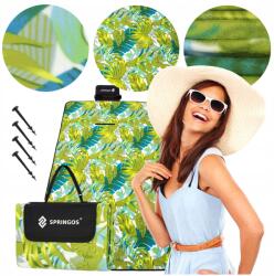 Springos Piknik Takaró Kemping 150x200cm Strand Szigetelő Szőnyeg Polár Vízálló Horgonyok (PM040)