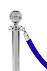  Franghie de velur cu cap cromat, albastru, 160cm (3.10.1.1.8.)
