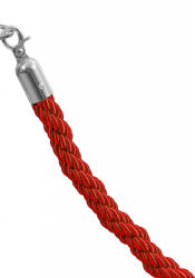  Franghie impletita cu cap cromat, burgundy, 160cm (3.10.1.2.5.)