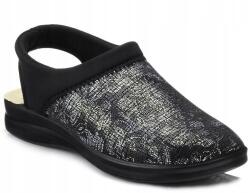 Sanital Flex fekete női szandál 8232.36, 38-as méret (8232.36 black)