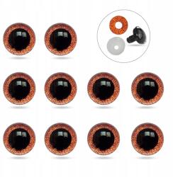 MIXFORM Játék- és babaszemek, Epoxi gyanta, Narancssárga, 12mm, 10db (13WB31664)