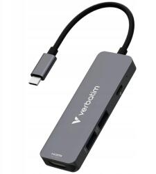 Verbatim Hub adapter Verbatim Usb-c/hdmi/usb-a 3.2 alumínium (32155)