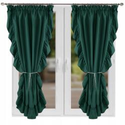  Függöny hálószoba nappaliba sima fodros 250x150 üveg zöld szett (L 565 zieleń)