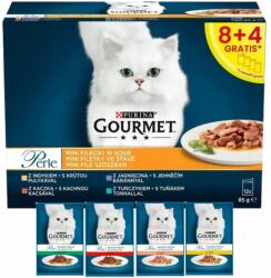 Gourmet Nedves Macskaeledel Gourmet Gyöngy Filé Szószban Kacsa és mix 12 x 85 g