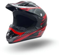 XTR Casca motocross atv copii XTR 125, culoare negru rosu, marime YL, 55-56cm (XTR125-975) - simoto