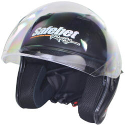 Roy Casca moto semi-integrala cu ochelari adulti, Safebet HF-227, culoare negru mat, marime L (ROY32244) - simoto